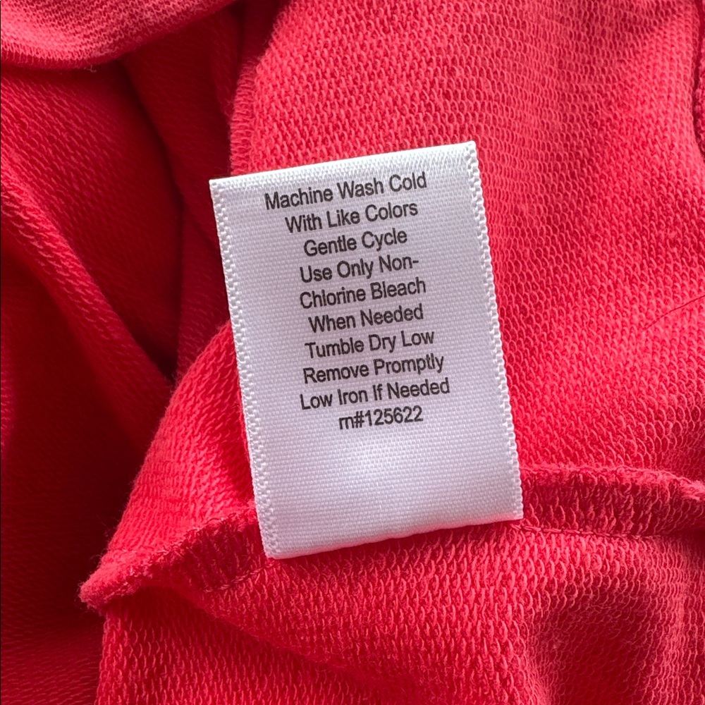Coral Bay pink white mesh pouch pocket crop sleeve cotton top size small - Picture 15 of 15